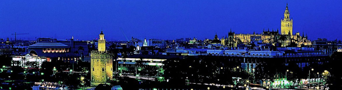 Sevilla overview at night